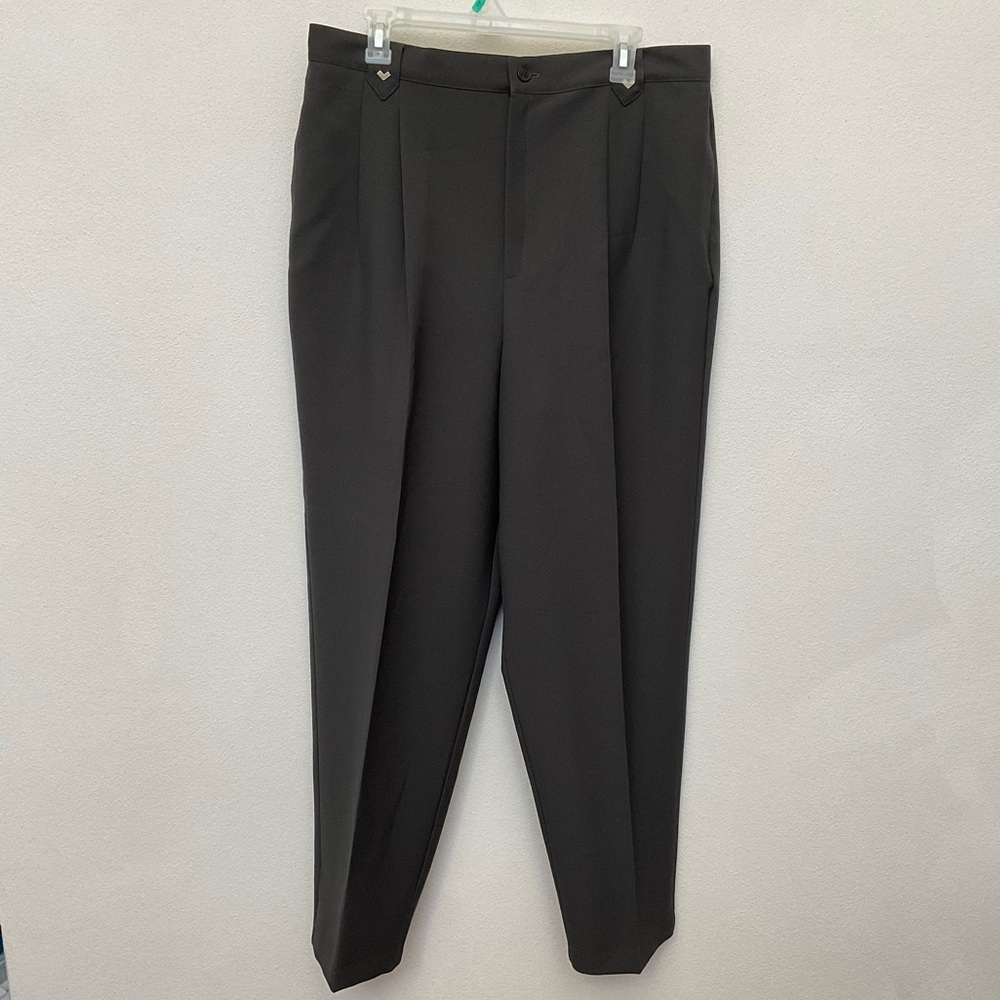 Fundamental Things Grey Front Pleat Dress Trousers Size 18 Women's Office Work